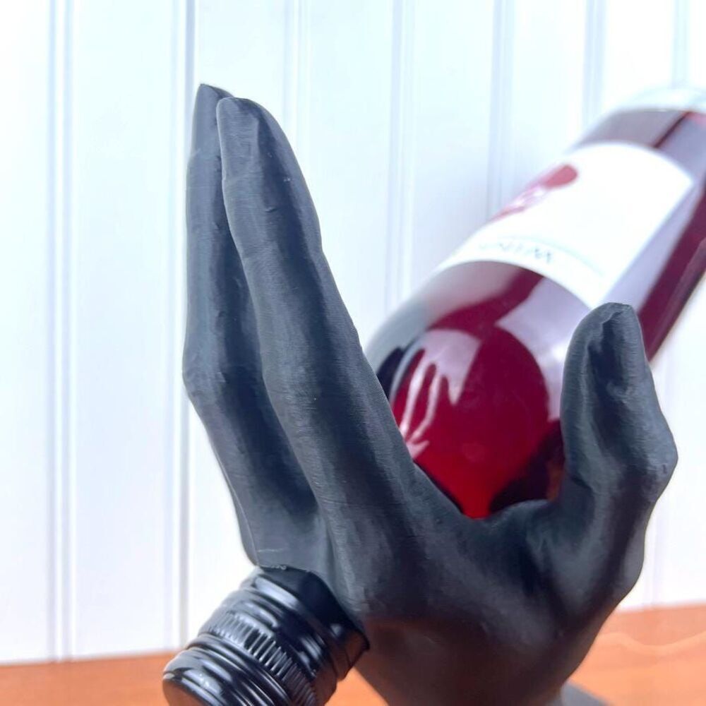 VinoGrace, Hand Sculpture Wine Bottle Holder,Cantilever Bottle Holder - Picture 3 of 10
